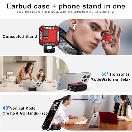 Image of RFUNGUANGO for AirPods 5 /4 Case (2026 /2024) with Lock, Red