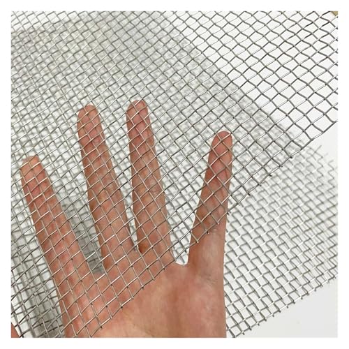 WUDOLI 金属ワイヤーメッシュスクリーン 50cm x 100cm 304ステンレススチール編みベントワイヤーシート エアフィルターウィンドウプロテクターカバーろ過用 バリア(5 Mesh 4.5mm)