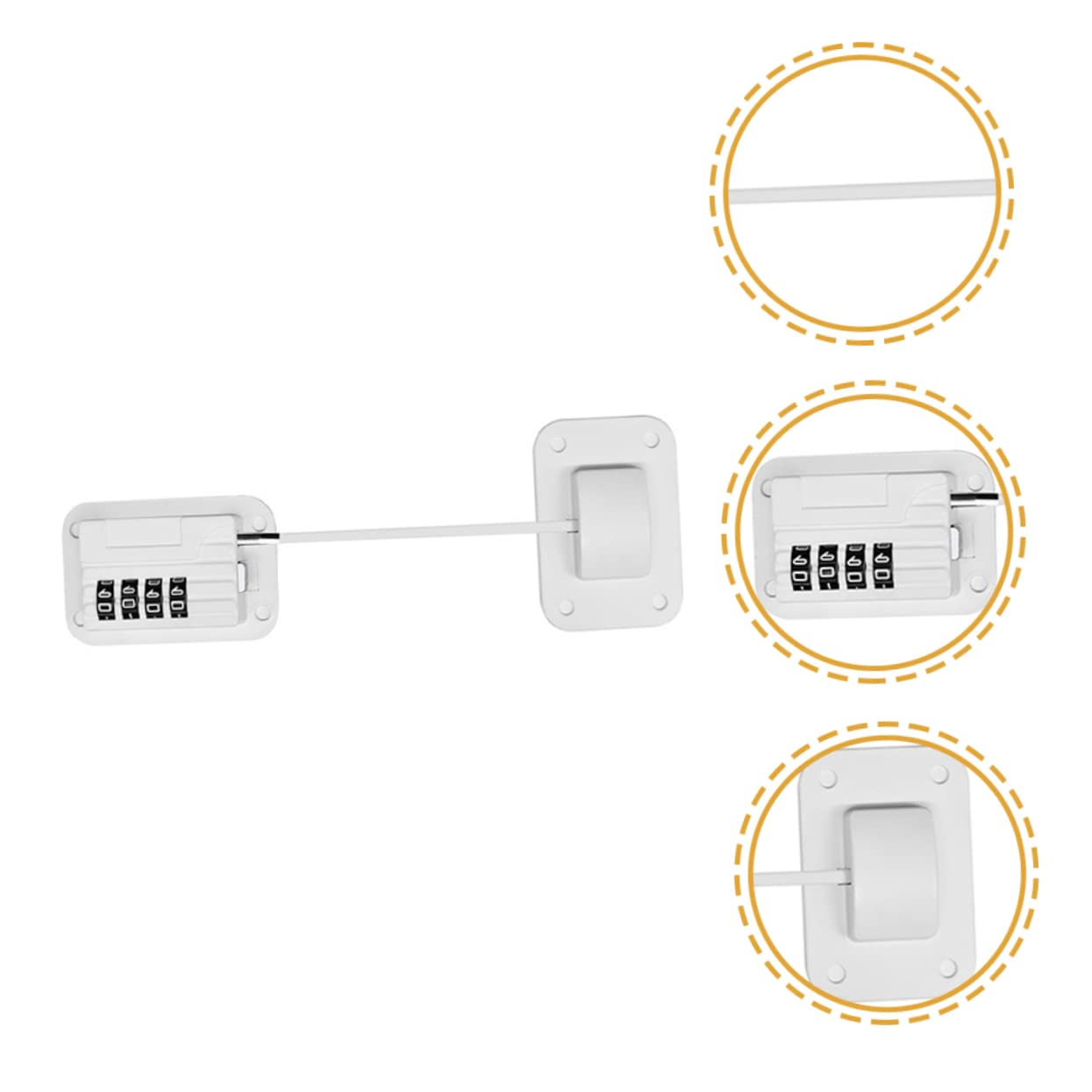 6 Sets Childproof Fridge Locks Safety Locks for Refrigerator Freezer Door Boys and Girls Cabinet Multi-Number Code for Security