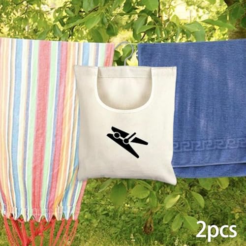 Bolsas colgantes para pinzas de ropa y orden en el tendedero exterior de tu terraza o dormitorio 7
