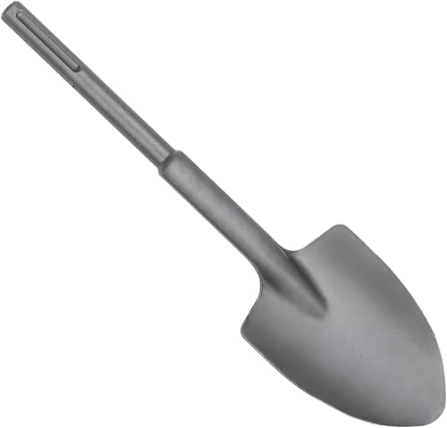 18-Inch SDS Max Steel Clay Spade, Ideal for Concrete Demolition, Jack Hammer Bit, Trenching and Digging Shovel Bit for Clay, Gravel, Frozen Soil, Concrete, 40Cr Alloy Steel