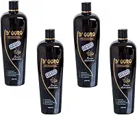 D’Ouro Escova Progressiva Afro 4×1000 ml – Kit escova progressiva para cabelos resistentes | brilho e maciez