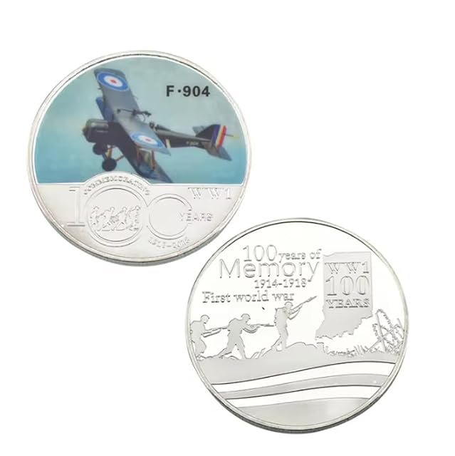 Foto 5 de 6 de REIWAN Monedas Conmemorativas del Centenario De La Primera Guerra Mundial Monedas Coleccionables Bañadas…