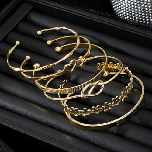 Image of Shining Diva Fashion Set of 6 Stylish Gifts Bangle Bracelets for Women and Girls (16898b)