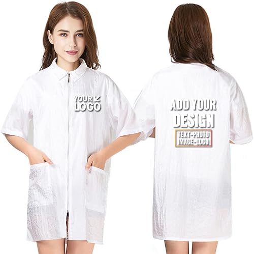 Miniatura 7 de TOPTIE Chaqueta de nylon impresa aduana de la cremallera del corte de pelo del peluquero del peluquero del peluquero del peluquero del peluquero