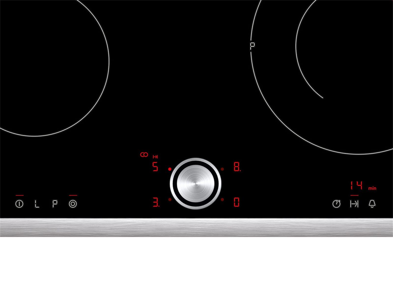 Neff Plaque de cuisson électrique T16BT76N0 N70/60 cm/Twistpad/zone de rôtisserie/vitrocéramique, cadre en acier inoxydable avec plateau rotatif