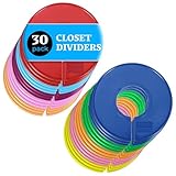 Set of 30 Color Closet Dividers for Hanging Clothes – Clothing Rack Dividers for Organization