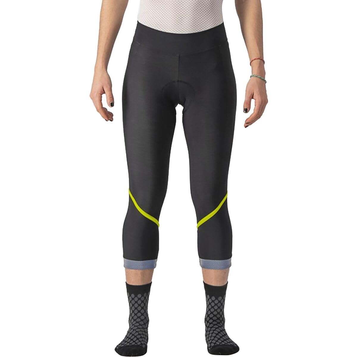 CASTELLI 4522552-790 VELOCISSIMA TH KNI. Women's Tights Black/Electric Lime-Silver REF L
