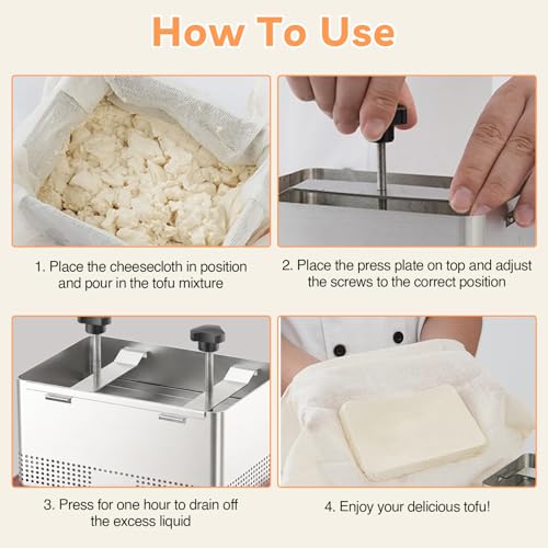 Machine à tofu efficace pour élimination rapide de l'eau du paneer