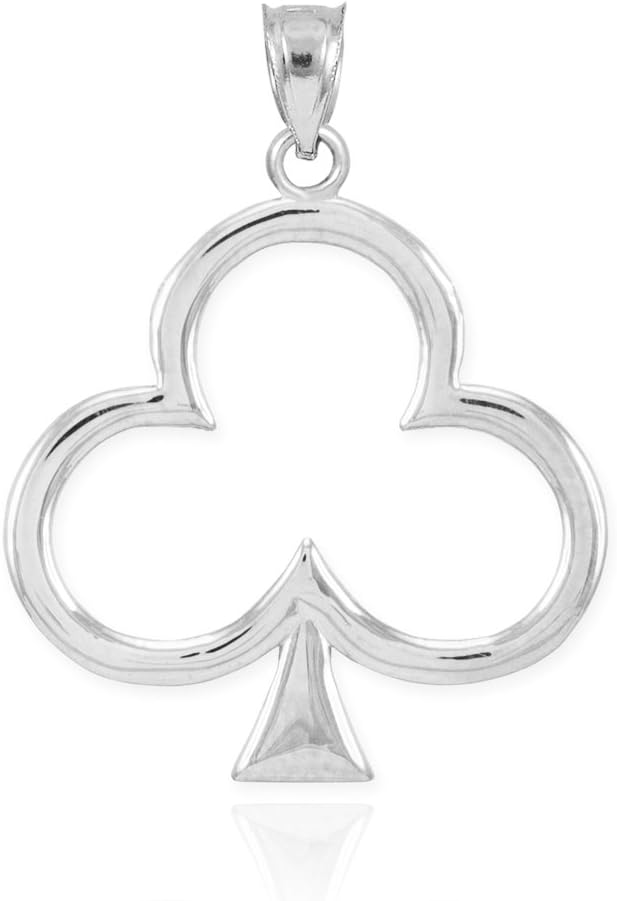 Claddagh Gold 925 Sterling Silver Celtic Clover Leaf Charm Shamrock Pendant