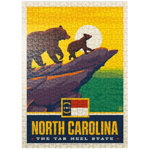 MyPuzzle North Carolina: The Tar Heel State - Rompecabezas Premium de 500 Piezas para Adultos