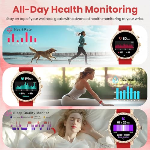 Image of GameSir Newest & Luxury Round Dial GEN 12 Smart Watch 1.69 inch AMOLED Display with High Resolutions Bluetooth Calling Multiple Watch Faces & Sports Mode Smartwatch for Women & Men (Red)