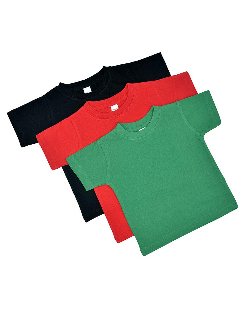 Monag Short Sleeve Tshirt 3 Piece Set (Red, 3-6 Months)