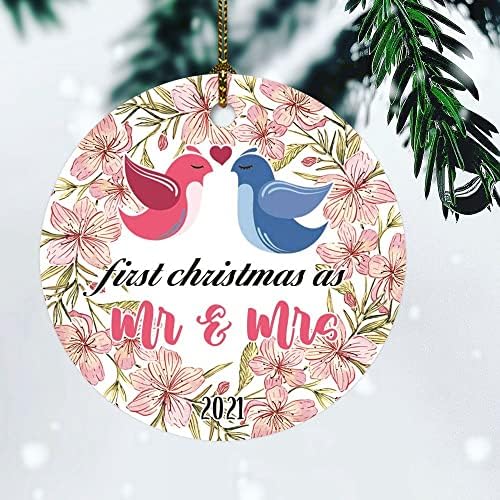 First Christmas As Mr & Mrs Christmas Ornaments Babys First Christmas Decoration 2017 2020 Dumpster Fireplace Decoration Christmas Ornaments for Outdoor Prelit Floral Horror for Winter Holidays