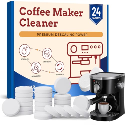 Scent-Hi Descalcificador Cafetera Tabletas, Paquete de 24, Para Cafeteras Automáticas y Cafeteras, Elimina Aceites de Café