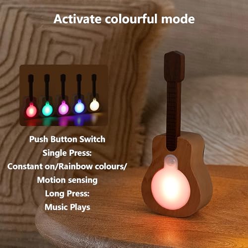 LED madera apliques de pared interior recargable sensor RGB 4