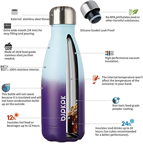 Image of BJPKPK Water Bottles Insulated 12oz Stainless Steel Water Bottle,Ocean Dream