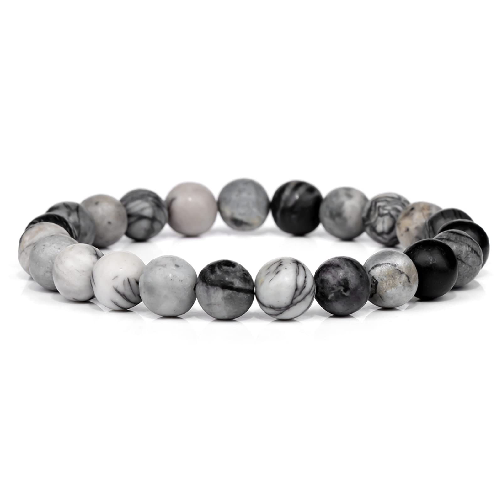 Bijoux à quartz en améthyste et œil de tigre véritable 8mm - 2