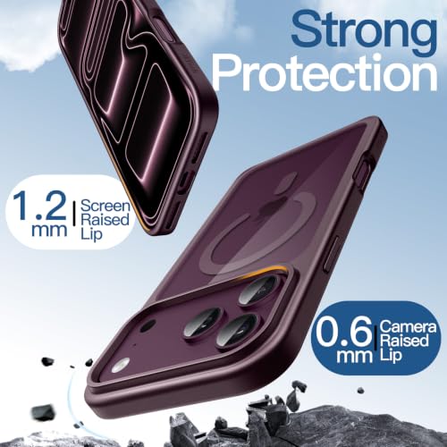 Image of JETech Magnetic Cover Case for iPhone New Pro Max, Dark Cherry