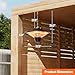 Elektrischer Infrarot Heizstrahler 1500W, Deckenheizung, Hängend für Terrasse & Balkon, Wasserdicht Elektrisch Terrassenstrahler für Innen & Außen, Schwarz
