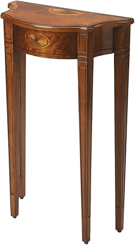 Butler Specialty Company Chester - Mesa tradicional pequeña con incrustaciones, color marrón medio