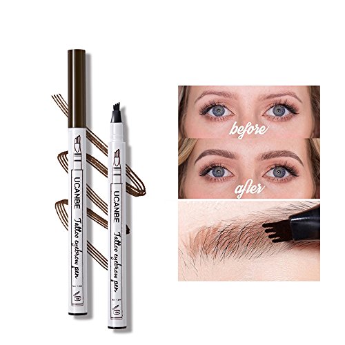 Unique Fork Tip Eyebrow Pen Tattoo Waterproof Ink Tint Liquid Eye Brow Pencil Long-Lasting Eye Makeup kit
