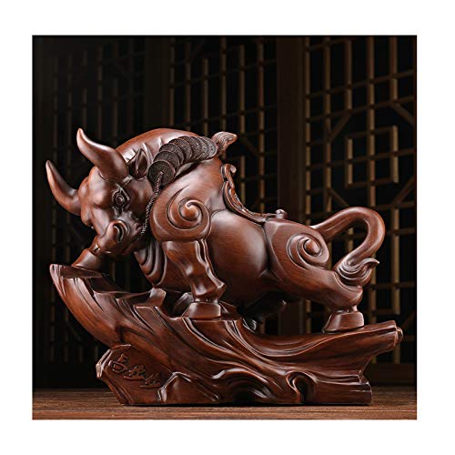 Figurine de vache Feng Shui sculpture créative en résine art animalier
