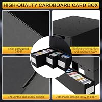 HIMOMO Sammelkarten-Aufbewahrungsbox für 18000+ Trading Card Karten，Karten Organizer mit 60 Trennblätter Trading Card Box für TCG,MTG,PTC mit Etiketten & Klebeband – Ansicht 7