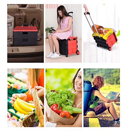 Chariot de courses pliable remorque robuste contre la fatigue des courses
