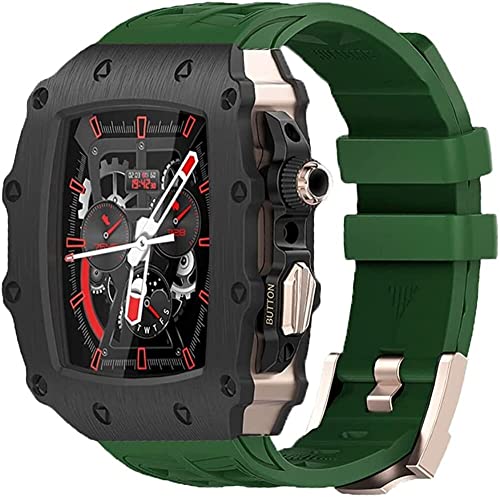 Bracelet Apple Watch 44mm caoutchouc et boîtier acier