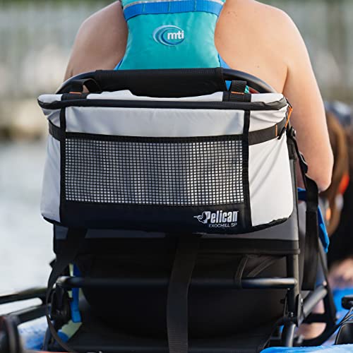 Image of Pelican Exochill Seat 14L Pack Cooler - Perfect for Kayak with Lawn Chair - Soft Cooler with Shoulder Strap - Insualted