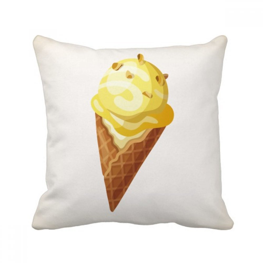 Oreiller crème glacée jaune pour embellir votre salon et canapé cocooning