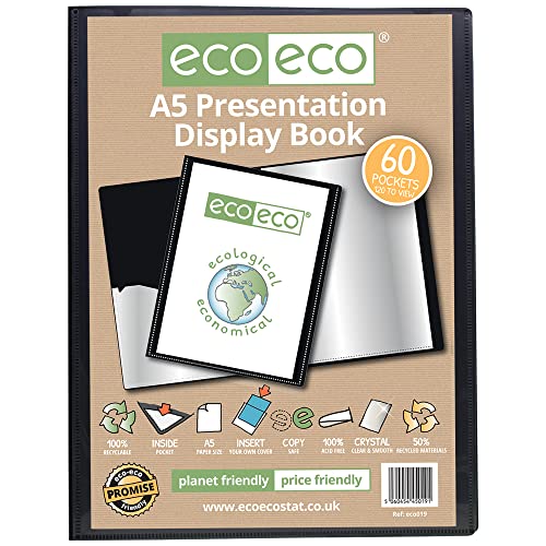 eco-eco A5 50% Recycelt 60 Taschen-Schwarz-Farbe...