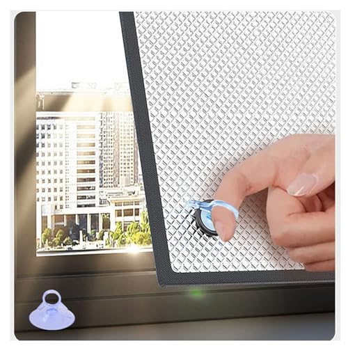 Pellicola Controllo Del Calore,Isolamento Termico,Pellicola Per Finestre Oscuranti Protezione Solare Privacy Per Vetro,Riflettente Termico,Riflettente,Anti UV,Stanza Sole Vetri(30x100cm)