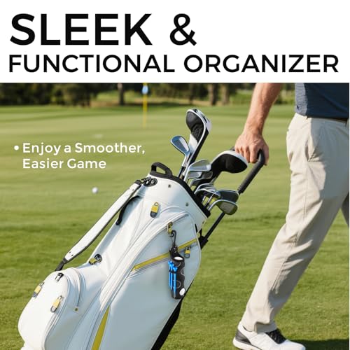 21 Pcs Golf Essentials Kit, Golf Club Cleaning Kit - Golf Club Brush & Golf Towel, Golf Ball Bag & Tees Holder & 2 Sizes Tees, Divot Repair Tool & Ball Marker, Must Haves Golf Accessories - Thumbnail 6