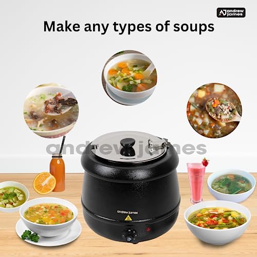 Image of Andrew James S.S 10 Liters Soup Kettle Commercial Use | Commercial for Industrial Use