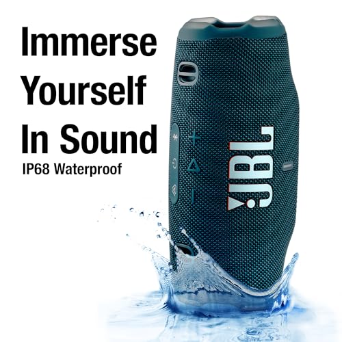 Image of JBL Charge 6 Portable Bluetooth Speaker (Blue) | IP68 Waterproof, DustProof, and DropProof, Outdoor Wireless Audio |28Hrs Playtime + Travel Case Bundle