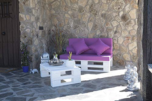Palets Talavera Conjunto 1x Sofa Palet 120cm x 80cm 1x Mesa 80cm x 48cm Lijado Y Cepillado -Interior/Exterior Nuevo-Natural