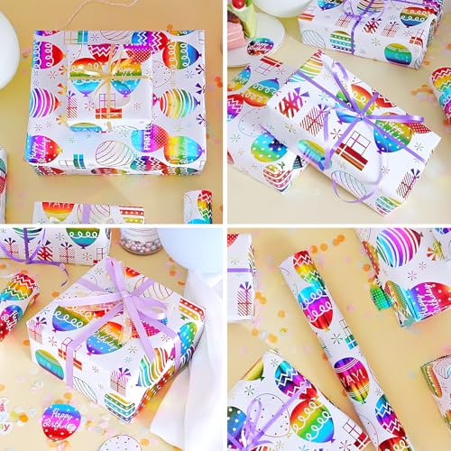 Film métallique de papier cadeau brillant pour anniversaire et fête