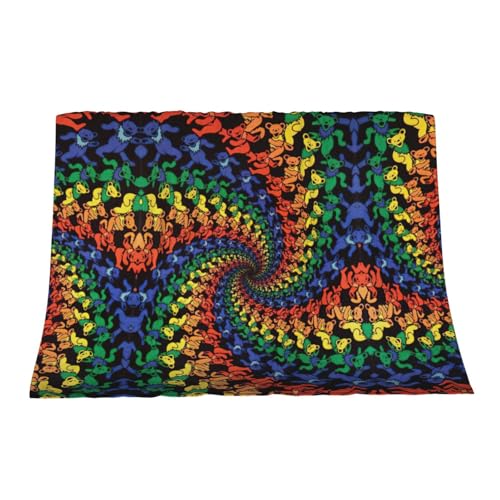 Couverture douce pour frissons nocturnes plaid chaud imprimé tie-dye