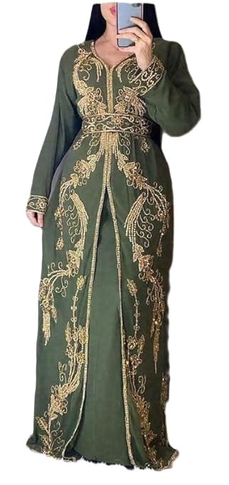Abaya Dress for Women Muslim Dubai Sadui Moroccan Kaftan Fancy Abaya Cocktail Dress Women Kaftan Long Wedding Party Dress