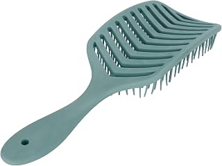 Generic Detangling Brush,Curly Hair Brush for Wet and Dry Use,Abs Curled with Flexible Teeth for Women and Men Hair Styling and Beard Chamber(Dark Green)