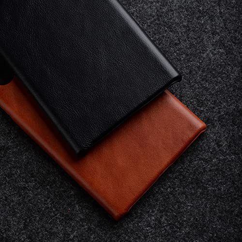 Étui en cuir véritable Samsung Galaxy S22 Plus étui S22 coque noir