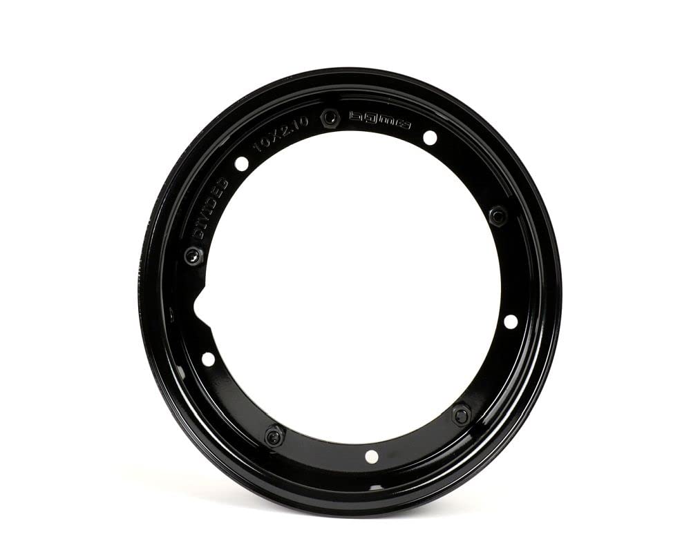 BGM Felge 2.10-10 Zoll, Stahl, schwarz V2.0, kompatibel mit Vespa V50, 50N | Vorne/hinten verwendbar; kompatibel mit Vespa Special, PV, ET3, PK50-125 (S/XL/XL2), PX, T5, Sprint, Rally, LML Star, Deluxe