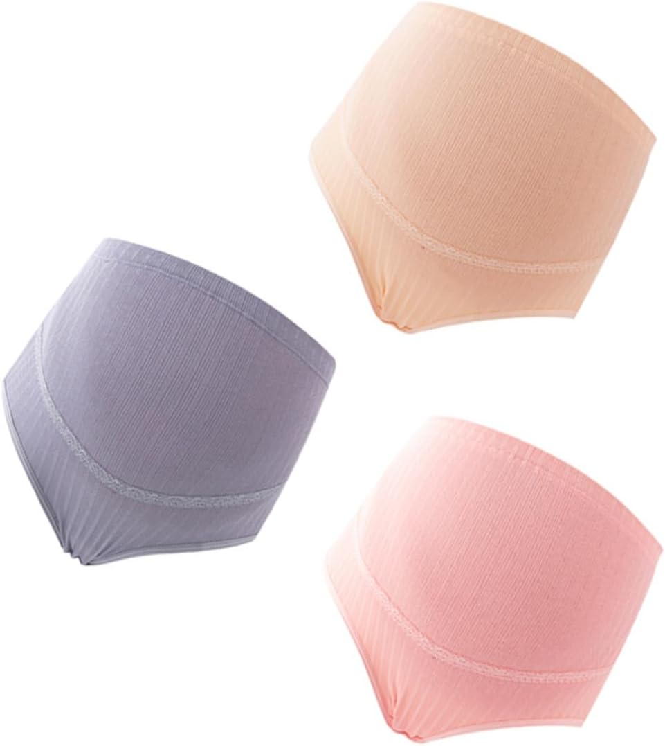 3-pack High Waist Cotton Maternity Pants Shapewear Leggings for Pregnant Women Soft Breathable Nursing Underwear Assorted Color