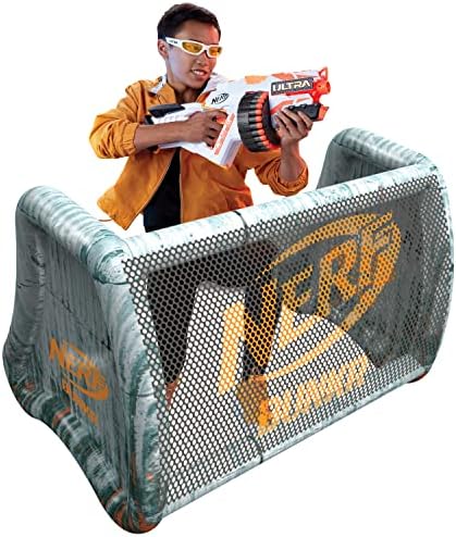 Nerf Bunkr Officially Licensed Battle Fort Inflatable Bunker Barricade Wall – Perfect for Nerf Party Nerf War, Multicolor