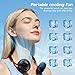 shuangjishan Neck Fan Portable Rechargeable: Personal Cooling Wearable Fan Around your Neck that Blow Cold Air for Men Women - Usb Should Fan Battery Operated for Travel and Outdoor Sports