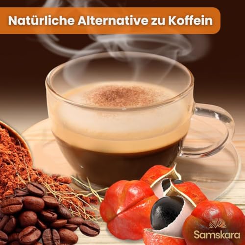 Guaraná Pulver BIO | Organisch | Samskara | Erhöht Energie und Konzentration | Kaffee-Alternative | (100g Packung) | Herkunft Brasilien | Ideal für Tee, Smoothies und Erfrischungsgetränke