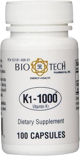 Bio-Tech - K1-1000 (Vitamina K-1) 100 Cápsulas