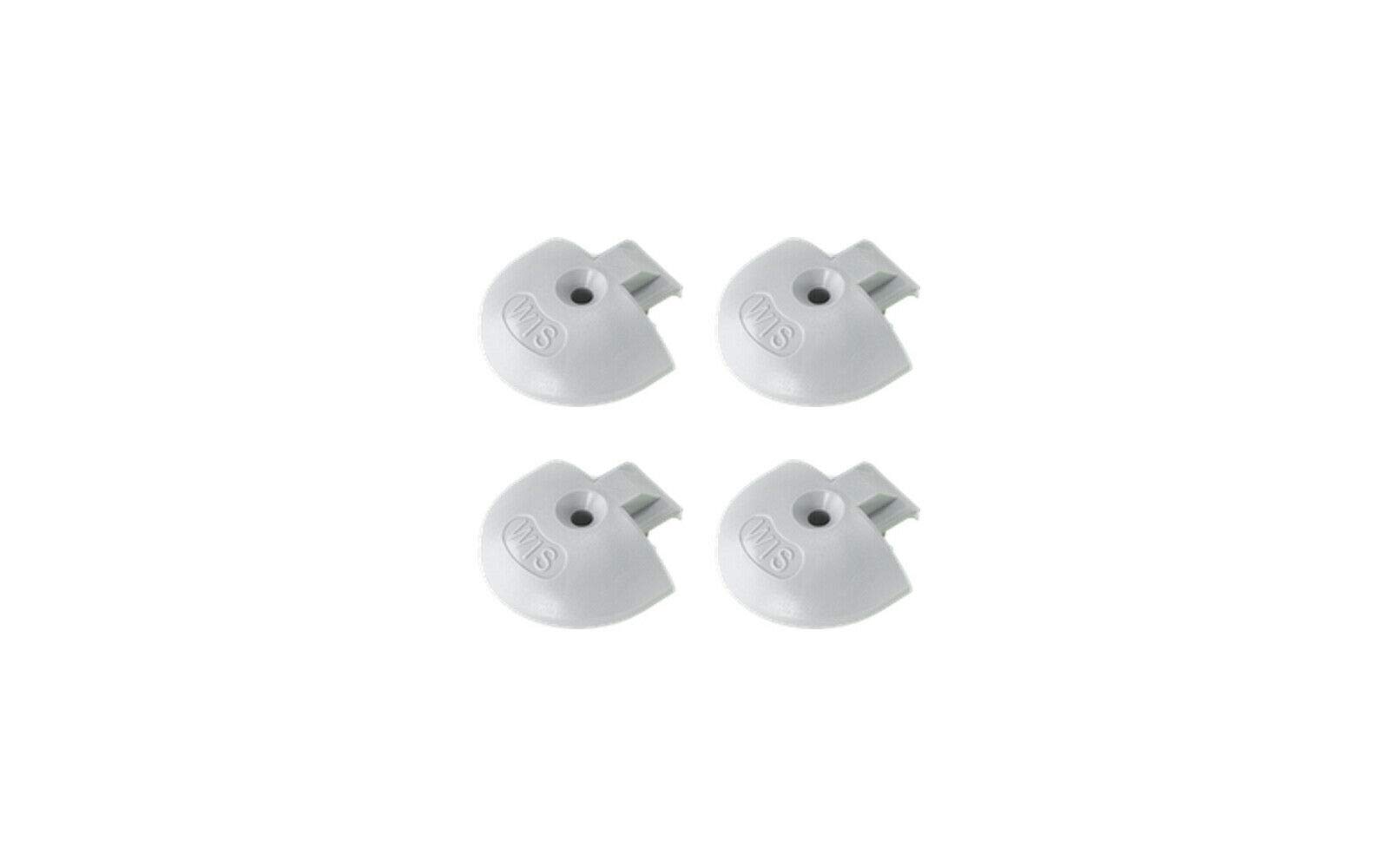 Lot De 4 Ferrures D'Extrémité Pour Rails D'Arrimage - Capacité 1000 Kg - Base Aluminium, Acier Inox - Orange